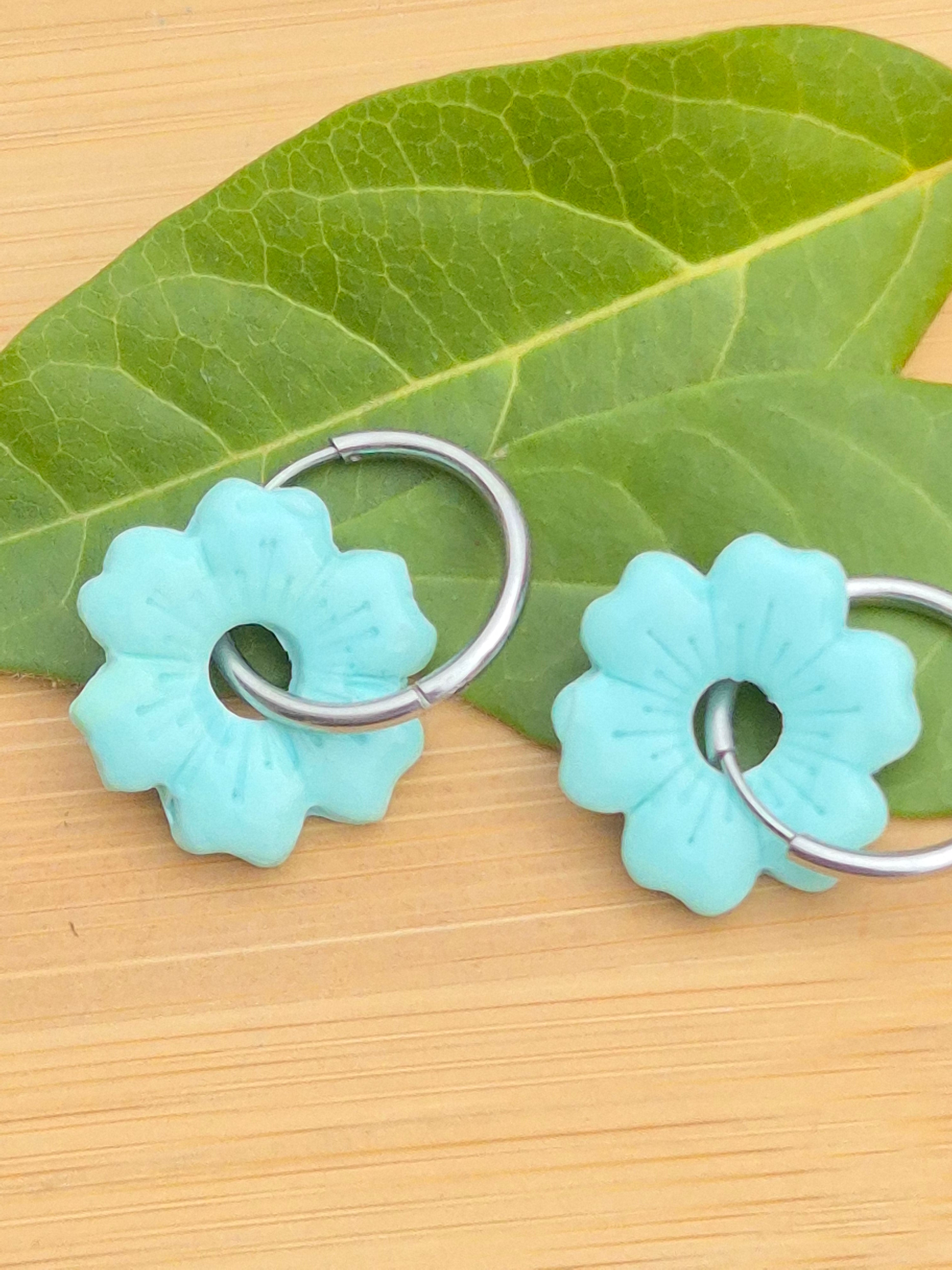 Pampilles fleurs verts pastels