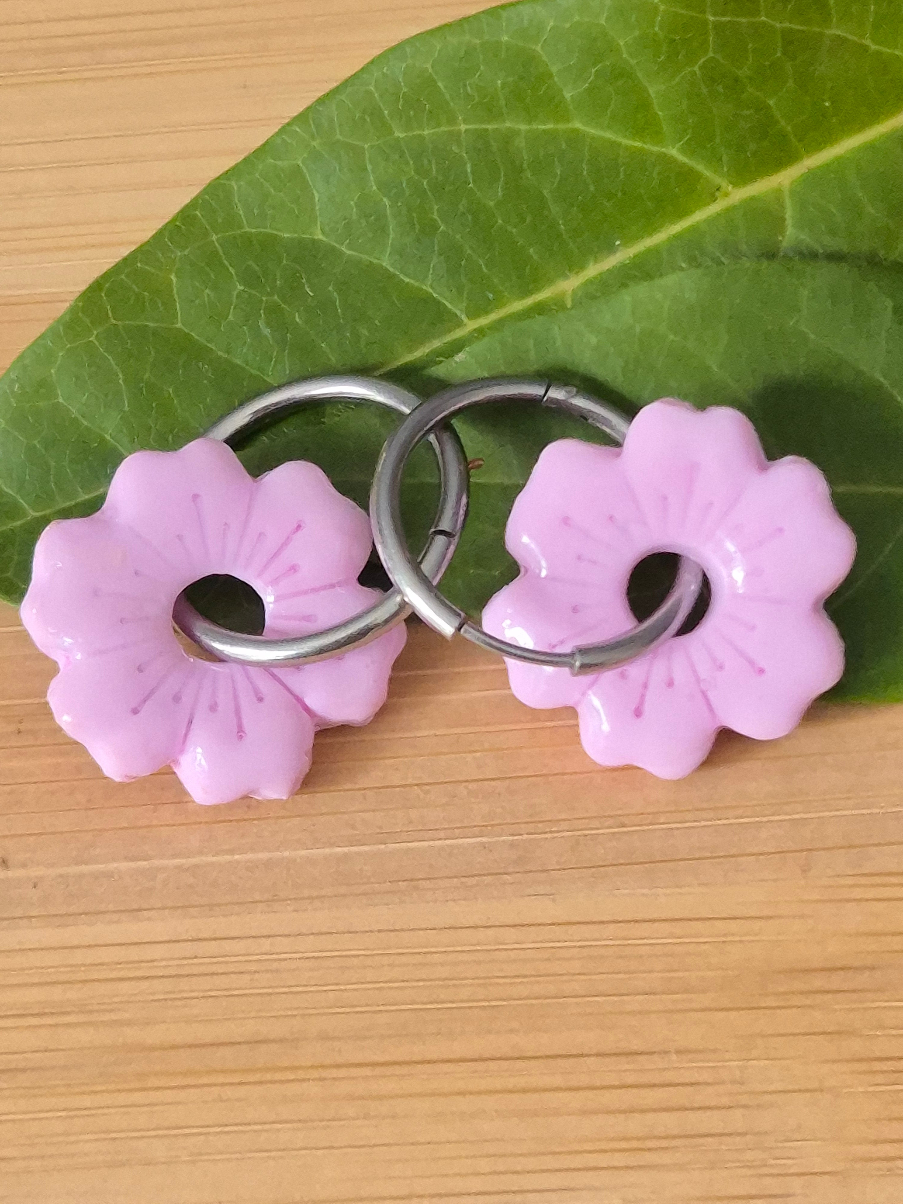 Pampilles fleurs violets pastels