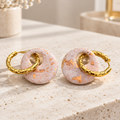 Pampilles rondes roses gold