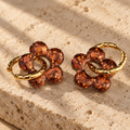 Pampilles fleurs marrons