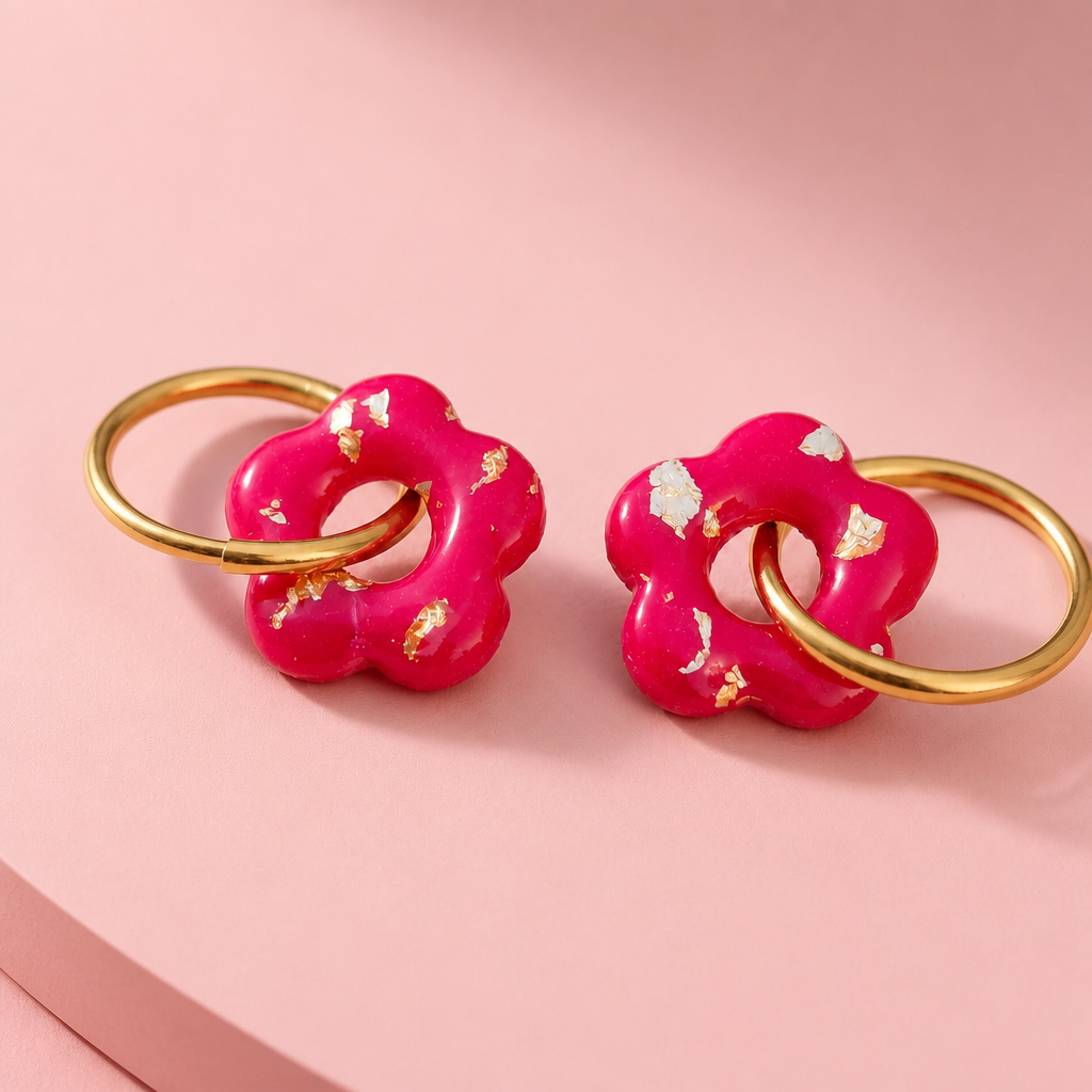 Pampilles Lili rouges et dorées